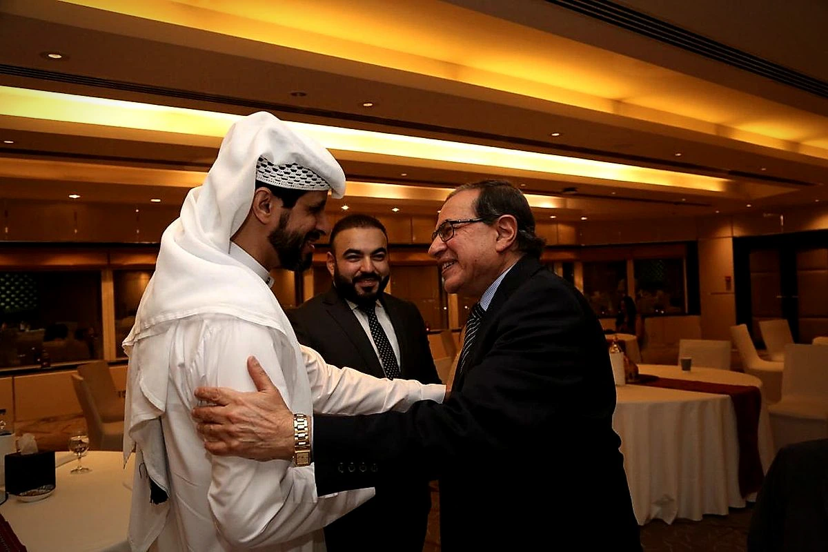 Omar Mosaad at a legal industry gathering in Dubai